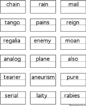 Country Anagrams -- Activities and Worksheets: EnchantedLearning.com